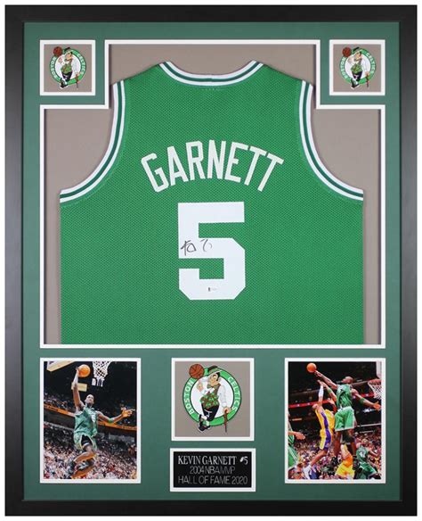 Kevin Garnett Signed Custom Framed Jersey Display (Beckett) | Pristine ...