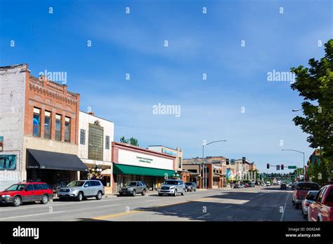 Main Street In Kalispell Montana Usa Stock Photo Alamy