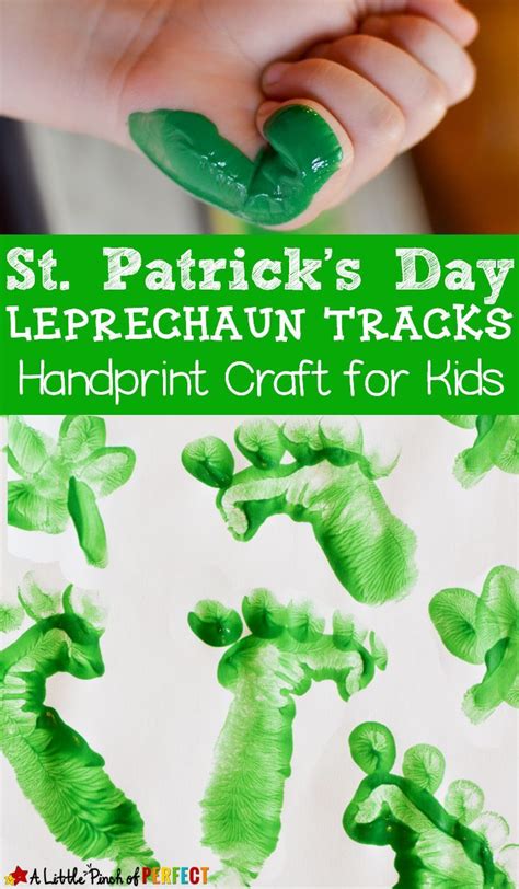 Leprechaun Feet Handprint Craft For St Patricks Day Fun A Little