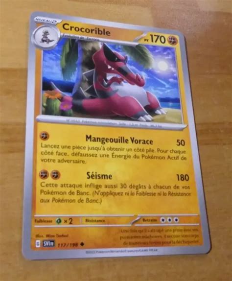 POKEMON ECARLATE ET Violet Francaise Card Carte Crocorible 117 198 Fr