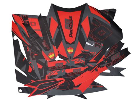 Dekor Sticker Kit Schwarz Rot Grau Matt Derbi Senda 50