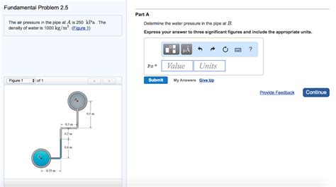 Solved The air pressure in the pipe at A is 250 kPa. The | Chegg.com