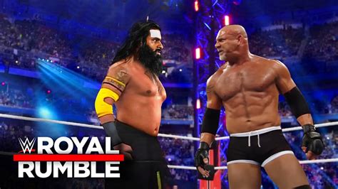 Goldberg Vs Veer Mahaan Wwe Royal Rumble 2023 YouTube