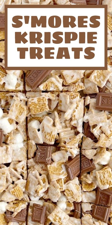 Smores Krispie Treat Bars Made With Golden Grahams Eat Dessert Yummy Food Dessert Dessert