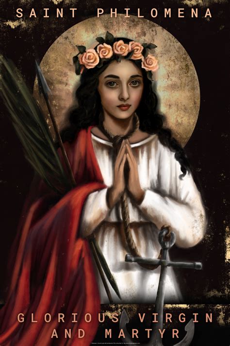 St. Philomena - by Featured Artist The Living Heart Company - Poster ...