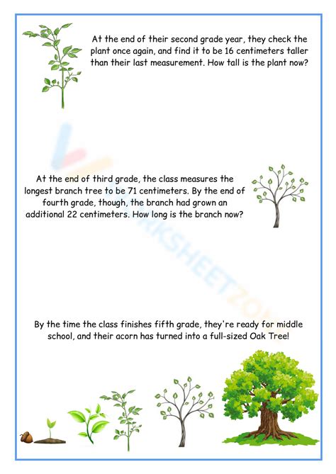 Free Printable Life Cycle Of An Oak Tree Worksheets