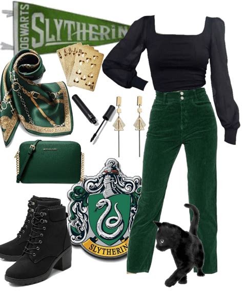 Slytherin Outfit Shoplook Slytherin Fashion Slytherin Clothes