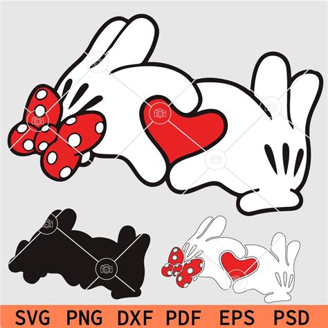 Valentine Mickey Hands Svg Disney Valentine Svg Mickey And Minnie