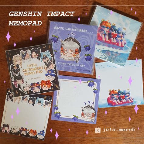 Genshin Impact Memopad Fan Merch Shopee Malaysia