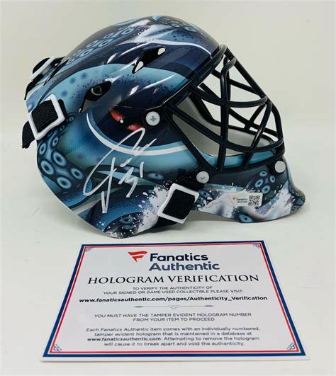 Philipp Grubauer Signed Kraken Mini Goalie Mask (Fanatics) | Pristine ...