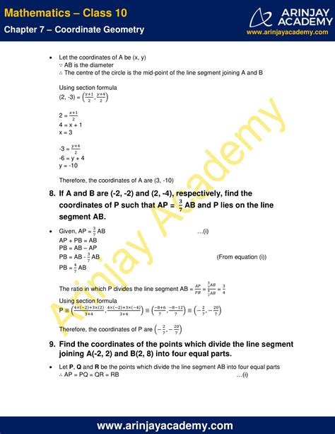 Ncert Solutions For Class Maths Chapter Exercise Coordinate