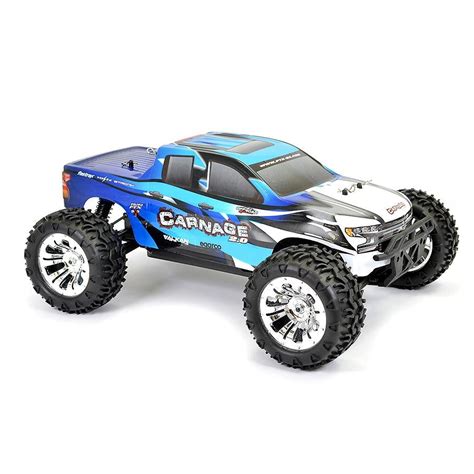 FTX Carnage 2 0 1 10 Brushed RC Truck 4WD RTR Blue Lukes RC Shop