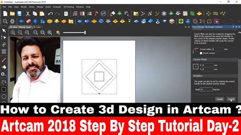 Artcam 2018 Step By Step Tutorial In Hindi Day 2 How To Create 3d