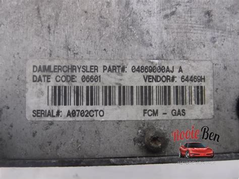 Caja De Fusibles Chrysler Voyager Grand Voyager 2 4 16V 04869000AJA OEM