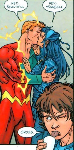 Wally West Flash And Linda His Girlfriend Bart Allen And His Gross Aka Impulse