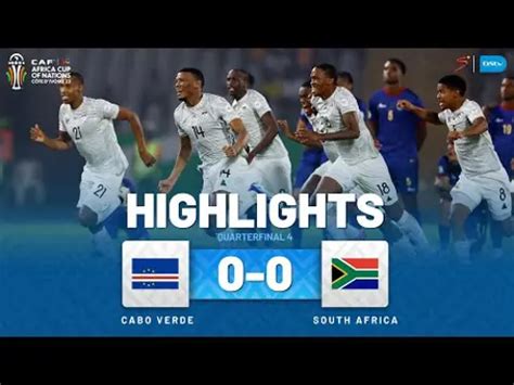 Cabo Verde V South Africa Match In 3 Quarterfinals Afcon 2023