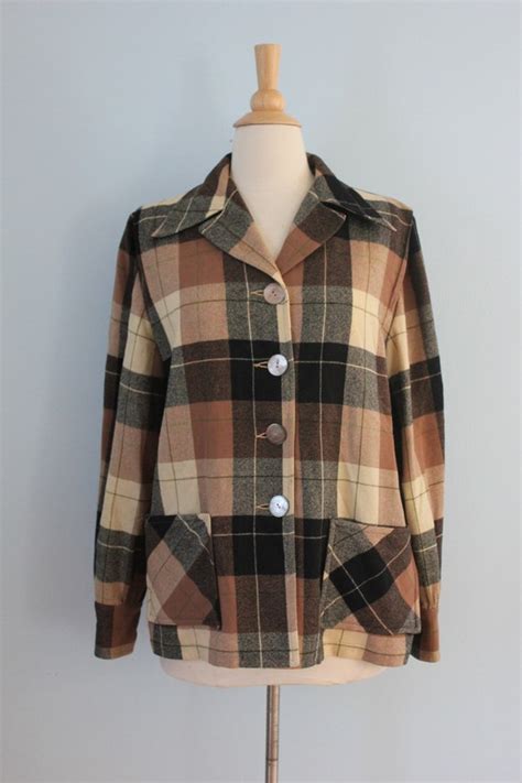 S Pendleton Er Wool Plaid Womans Pendleton Jacket