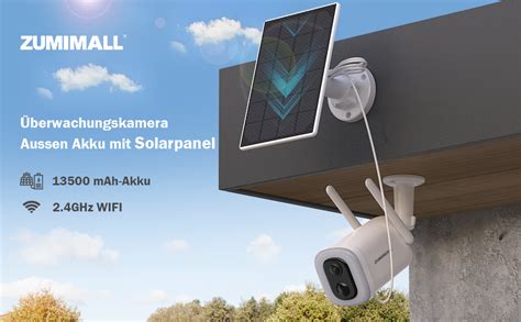 Zumimall Floodlight Camera Berwachungskamera Aussen Mit Flutlicht K