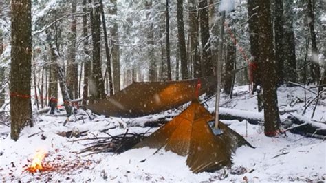 Extreme Winter Camping In Alaska C Hot Tent Snow Camping In Old