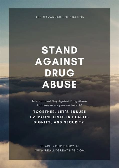 Free Printable Custom Drug Awareness Poster Templates Canva Artofit