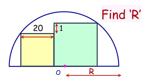 49 Two Squares Inside A Semicircle Find The Radius Of Semi Circle