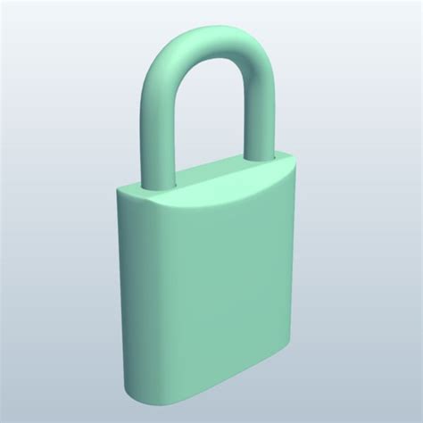 Simple Padlock V1 Free 3D Model Obj Stl Free3D