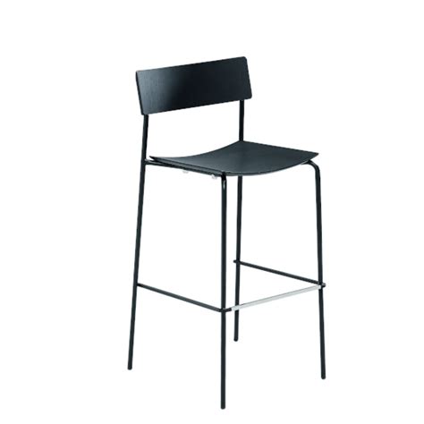 Tabouret Mito M Lg En M Tal Et Bois Empilable Par Midj Avec