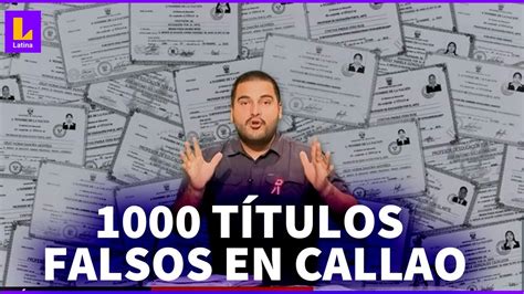 Falsos Maestros T Tulos Falsificados En El Callao Determinados