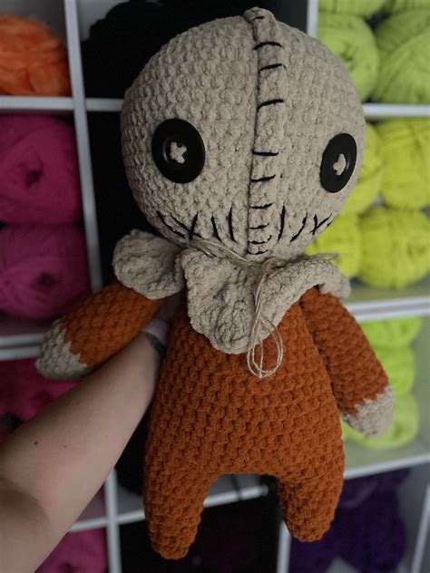 Crocheted Sam From Trick Or Treat 🖤🔪 Diy Crochet Doll Crochet Projects Halloween Crochet