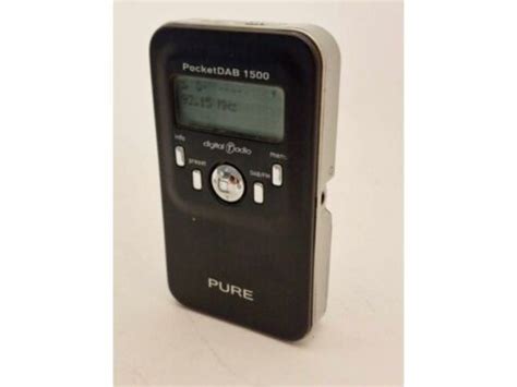 Pure Pocketdab Pocket Dab Dab Fm Black Personal Digital Radio Mint