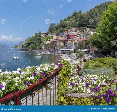 Varenna The Beach Town And He Como Lake Stock Image Image Of