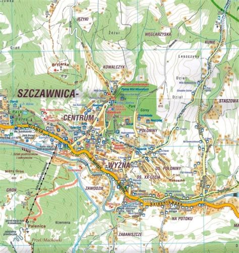 Szczawnica Mapa Sk Adana Turystyczna Wodoodporna