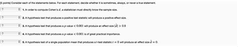 Solved Points Consider Each Of The Statements Below For Chegg