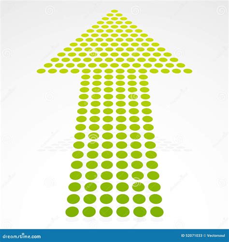 Dotted Up Arrow in Perspective Stock Vector - Illustration of ...