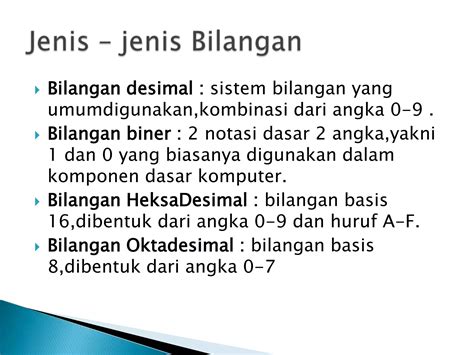 Sistem Bilangan Dan Kode PPT