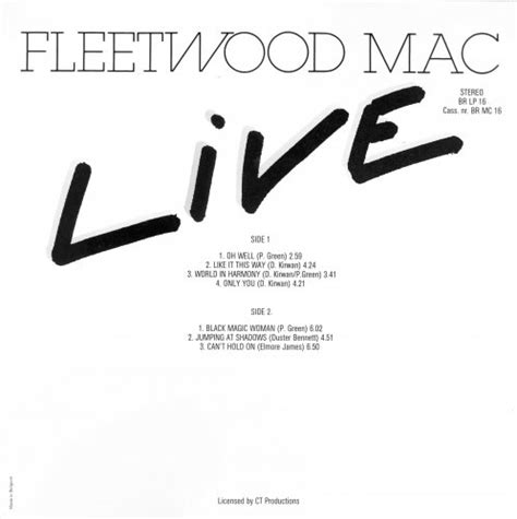 Fleetwood Mac - Live (1985) LP