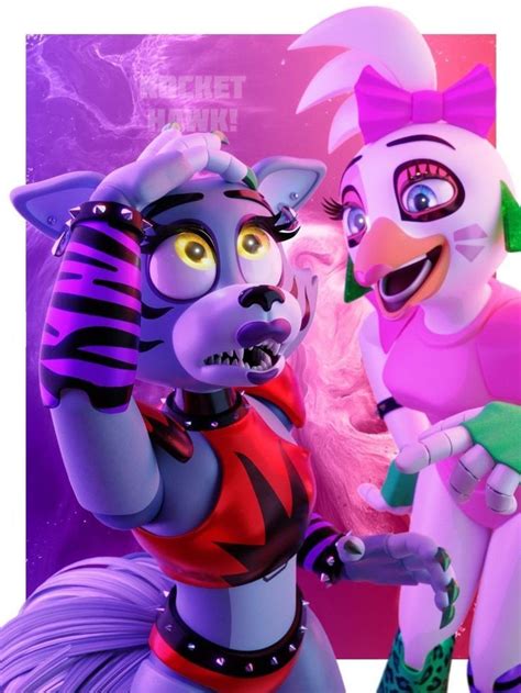 Glamrock Chica X Roxanne Wolf Fnaf Dibujos Personajes De Terror Animatronicos Fnaf