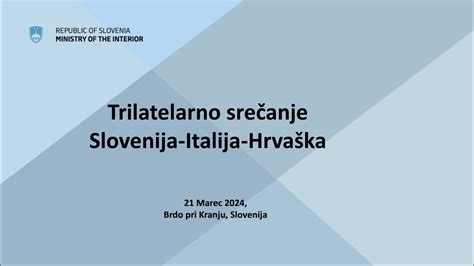 Tiskovna konferenca TRilaterala slovenija Hrvaška Italija YouTube