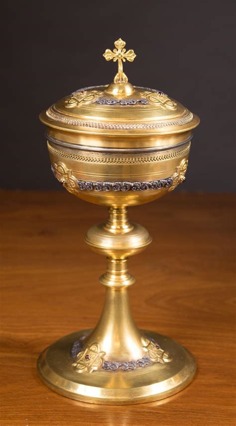 Lot Sterling Silver Covered Ciborium Gold Plated And