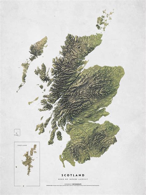 Scotland Topographic Map Map Of Scotland Scotland Decor Scotland