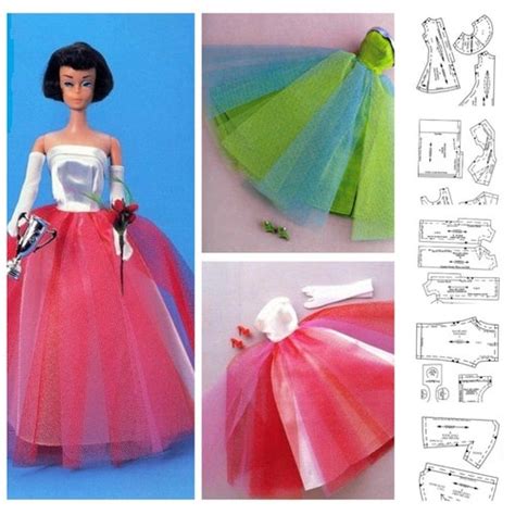 Pdf Vintage Barbie Sewing Pattern Wardrobe Clothes For Dolls Etsy