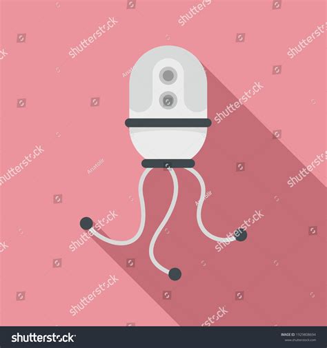 Nano Robot Icon Flat Illustration Nano Stock Vector Royalty Free