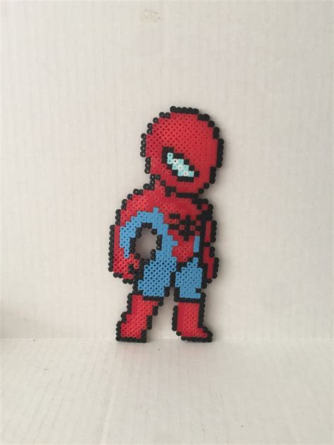 Spider Man Perler Beads Art Etsy Canada Perler Beads Perler Bead