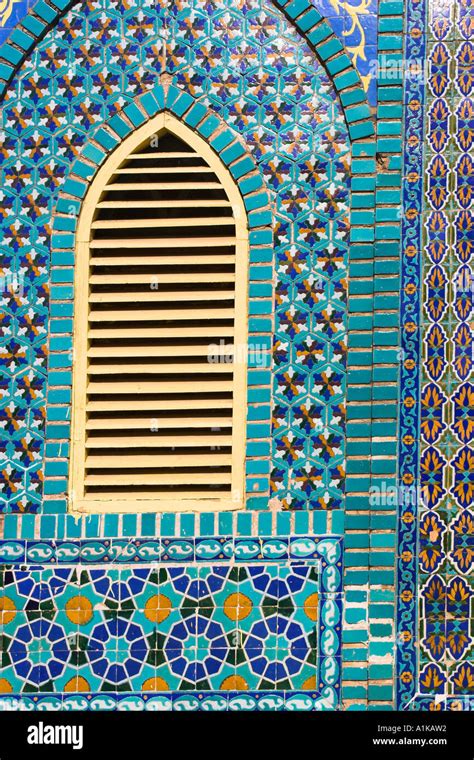 Afghanistan Mazar I Sharif Tiling Round Shuttered Window Shrine Of