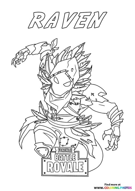 Fortnite Raven Coloring Pages