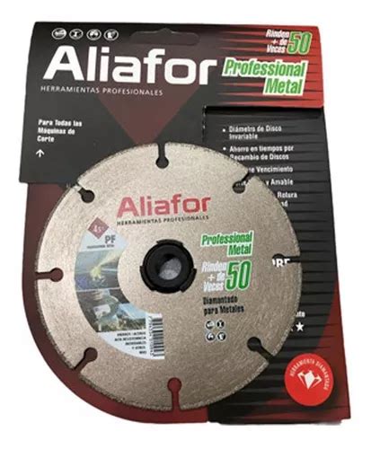 Disco Diamantado Para Metales 115 Mm Aliafor Diamondx