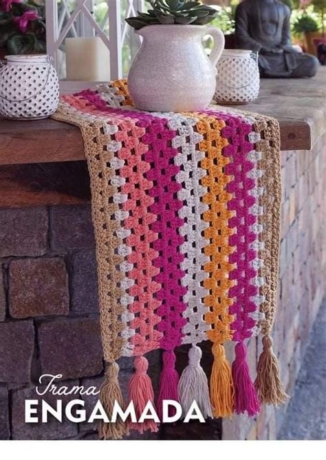 Crochet Tasselled Table Runner Free Crochet Pattern Artofit