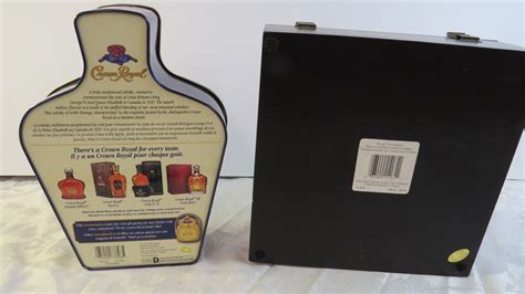 2 Crown Royal T Sets Tin With 2 Shot Glasses Wood Box With 2
