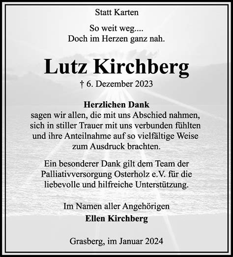 Traueranzeigen Von Lutz Kirchberg Trauer Gedenken