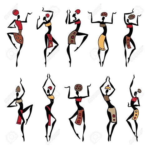 Dancing Woman In Ethnic Style Vector Collection Royalty Free Cliparts, Vectors, And Stock ...